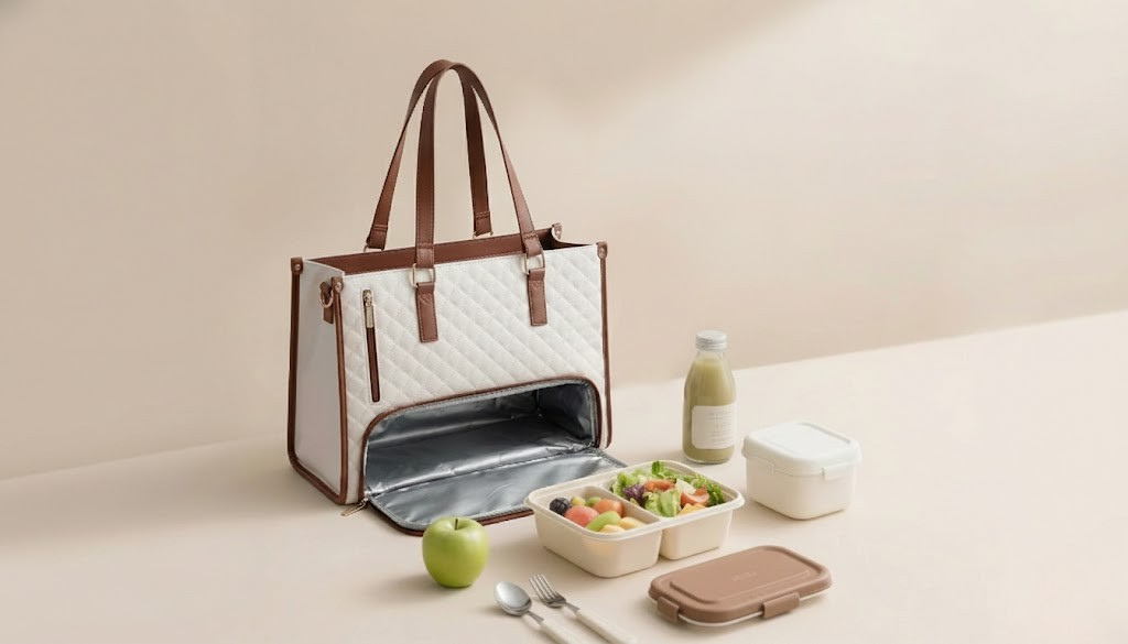 Thermische Lunch-Tasche – Khaki und Braun
